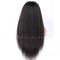 "Real Scalp" Silk Top Full Lace Wigs 100% Hand-Tied, Brazilian Virgin Human Hair Kinky Straight