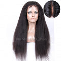 "Real Scalp" Silk Top Full Lace Wigs 100% Hand-Tied, Brazilian Virgin Human Hair Kinky Straight